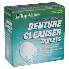 TOP-VALUE DENTURE CLEANSER TAB/PK