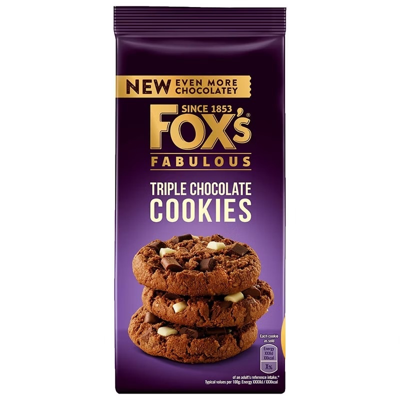 FOX FABLOUS TRIPLE CHOCO. COOKIES 180G