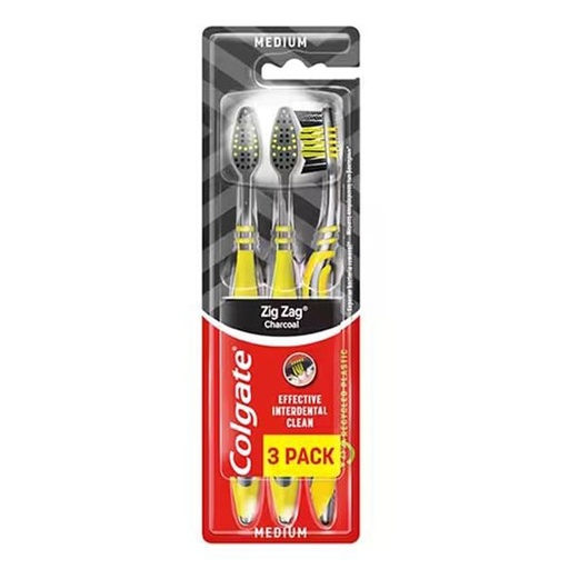 [DC-COL69] COLGATE ZIG ZAG CHARCOAL T/BRUSH 3S
