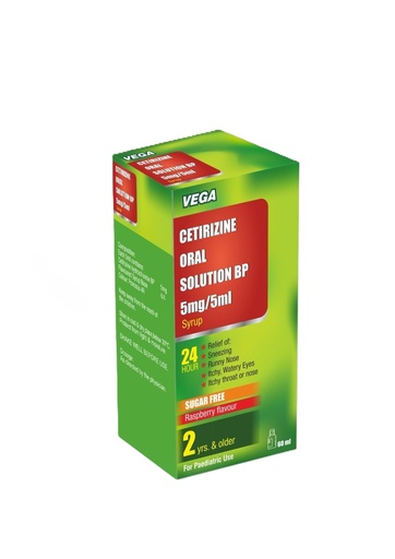 [ME-CET21] CETRIZINE SYRUP 60ML (VEGA)